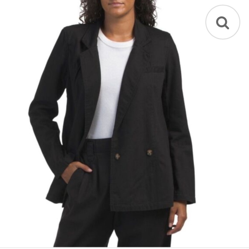 Boyish Julian Blazer Black Denim Jean Medium NWT Double Breasted Jacket